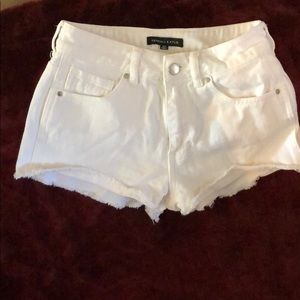 White denim shorts